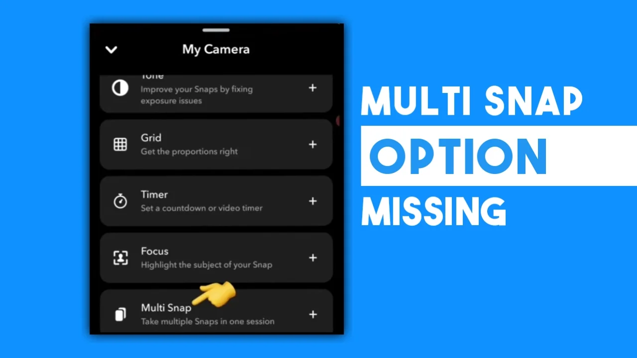 Snapchat Multi snap option not showing/Missing/Gone – Aditya Gyan