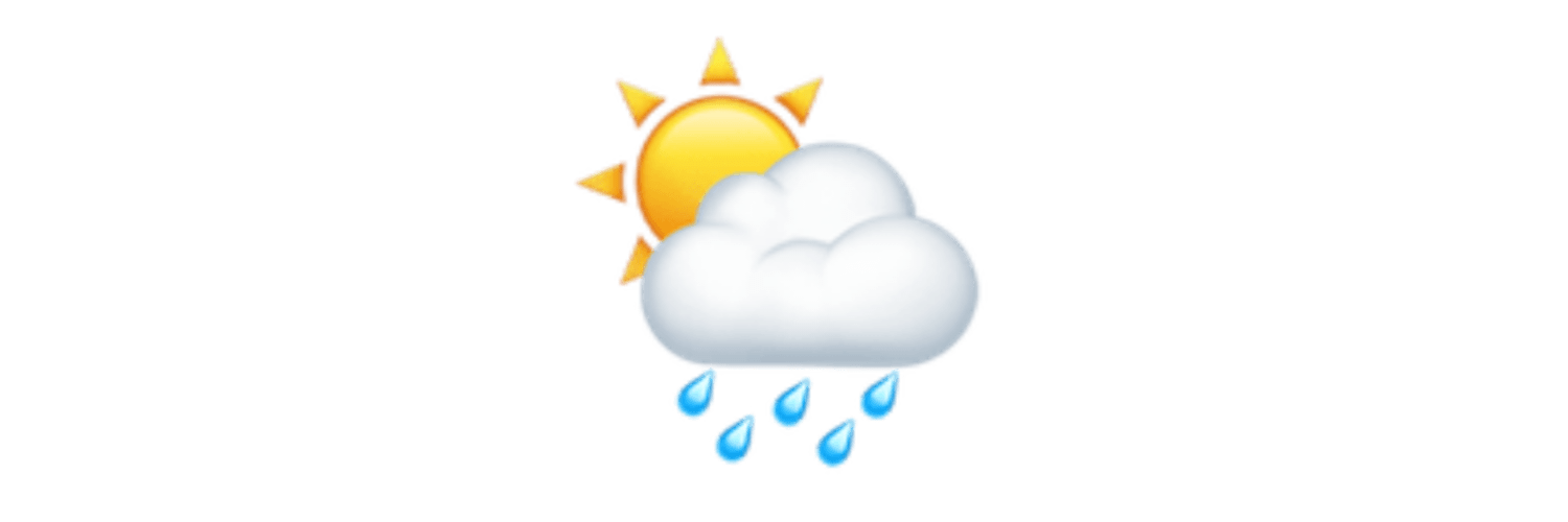 Sun Behind Rain Cloud ios emoji