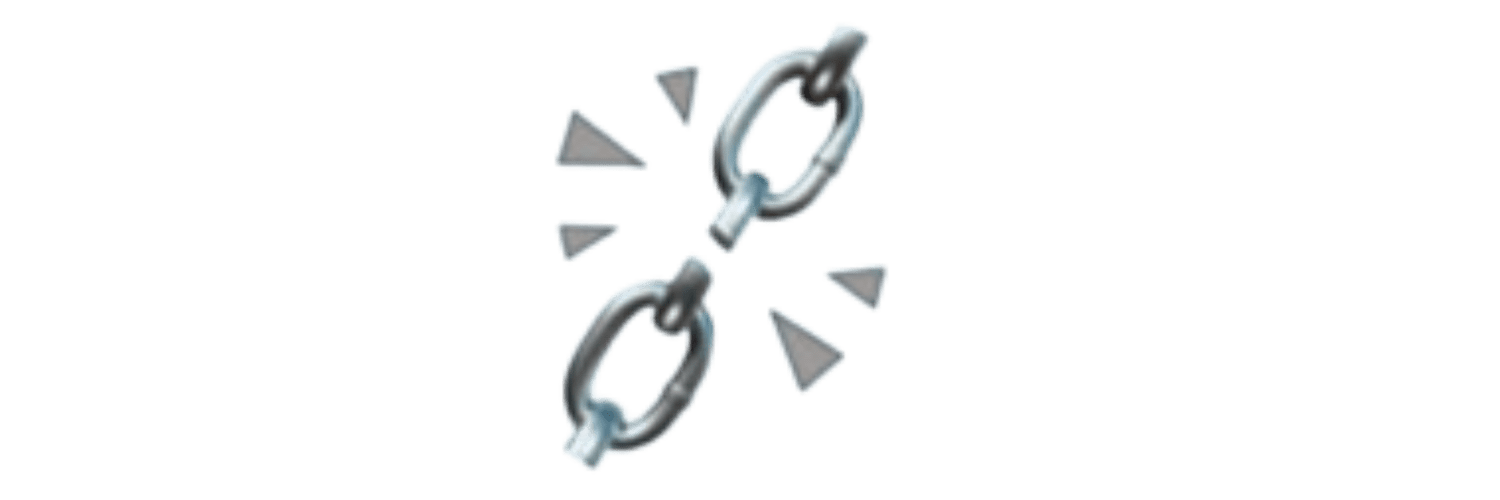 Broken Chain IOS Emoji