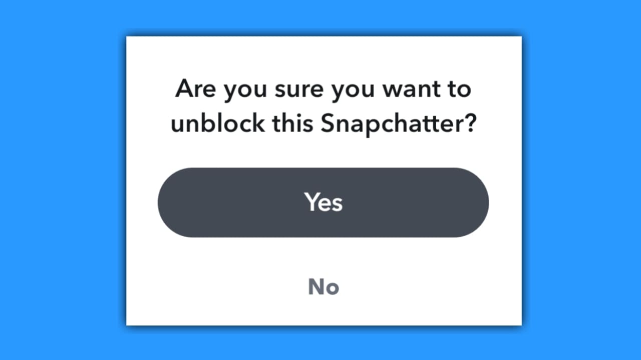 unblock someone on Snapchat