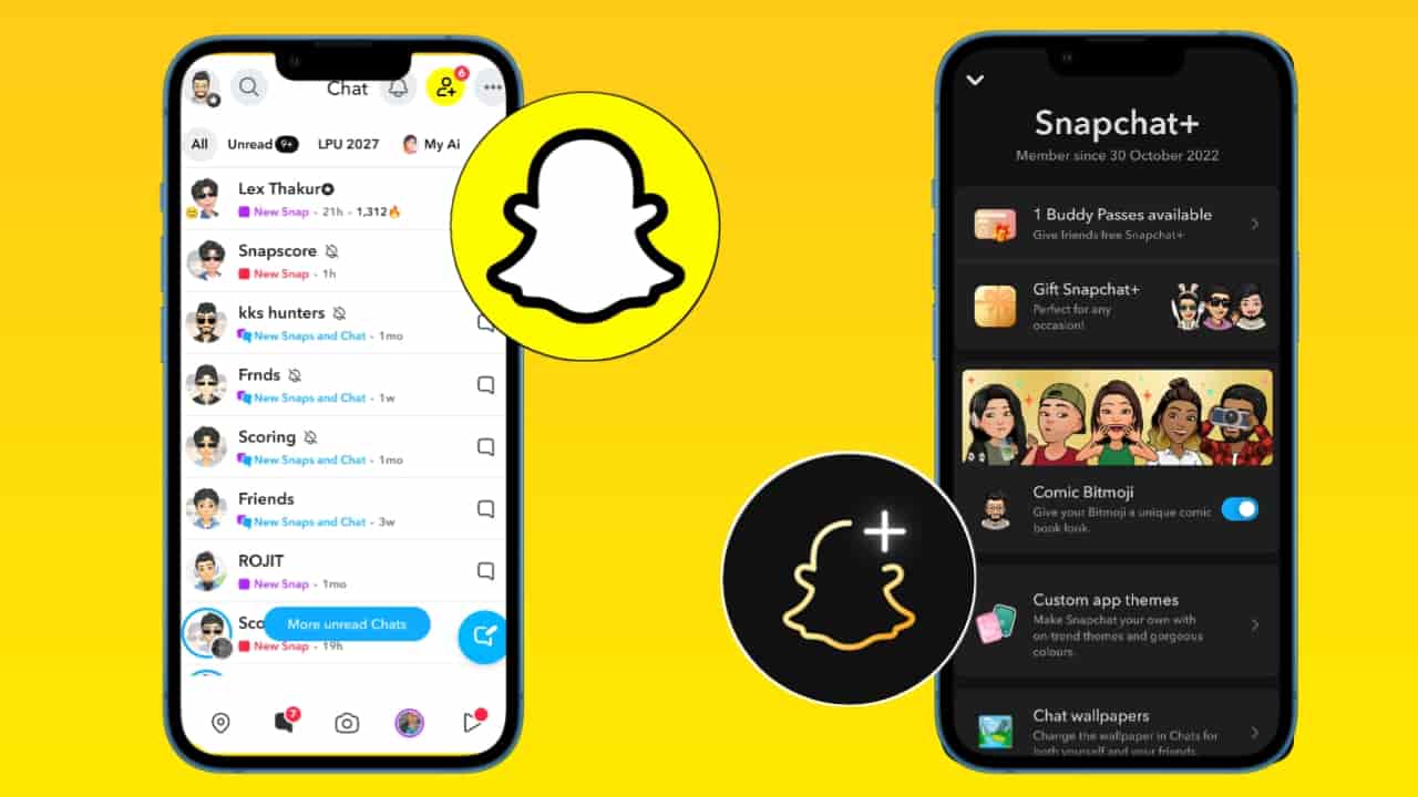 Snapchat & Snapchat Plus comparison?