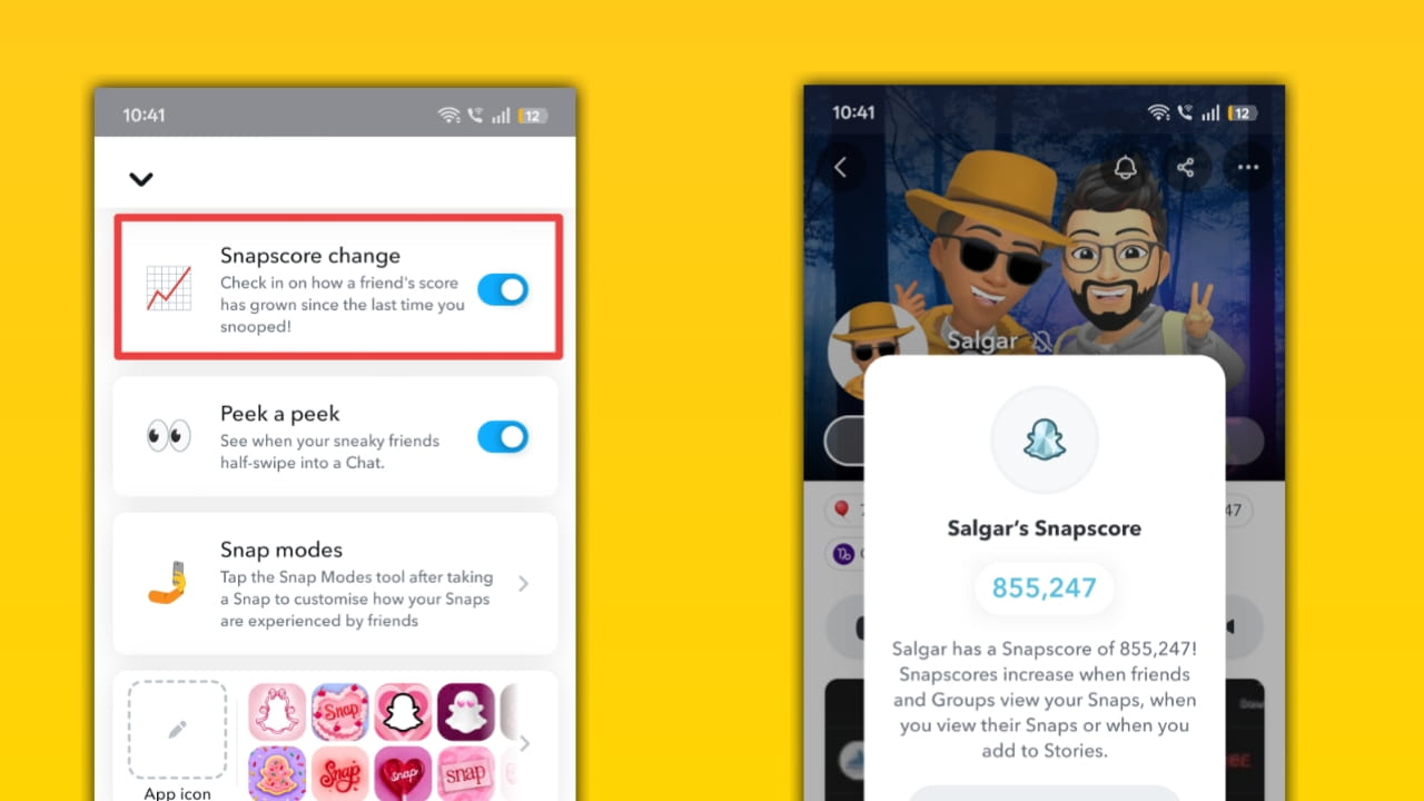 Snapscore Change (Friend Snapscore Change)