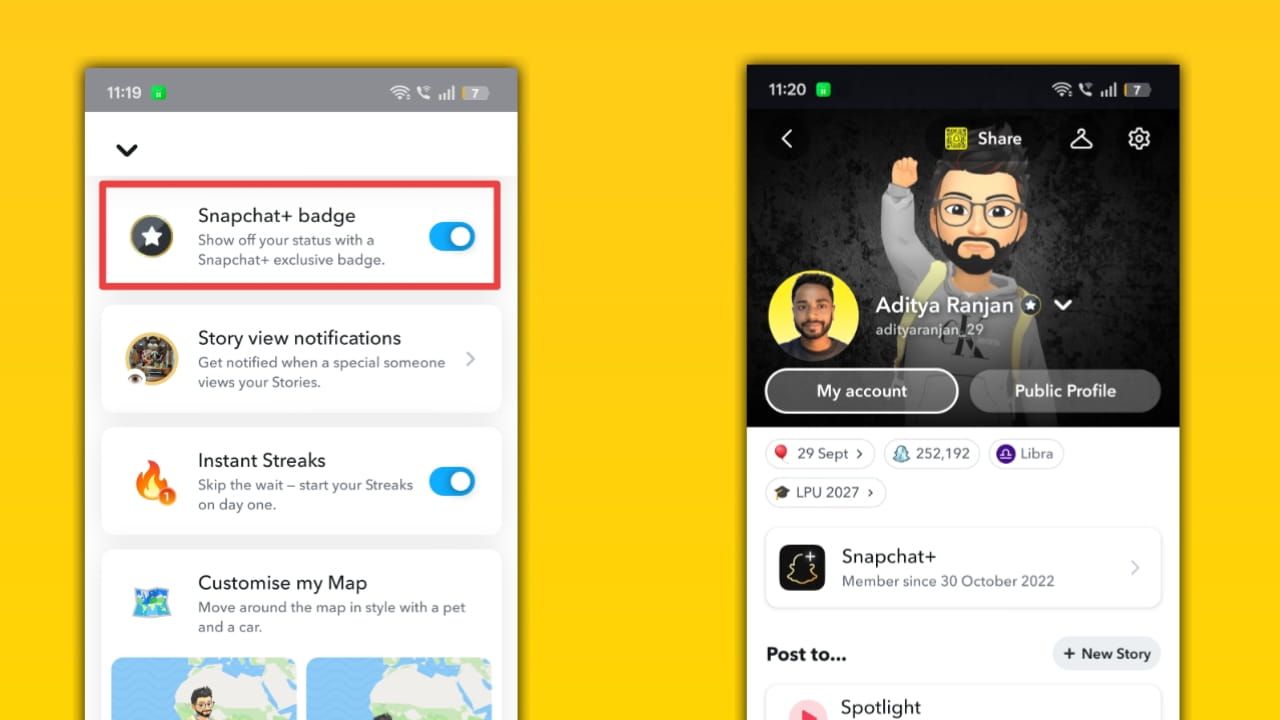 Snapchat+ Black Star Badge