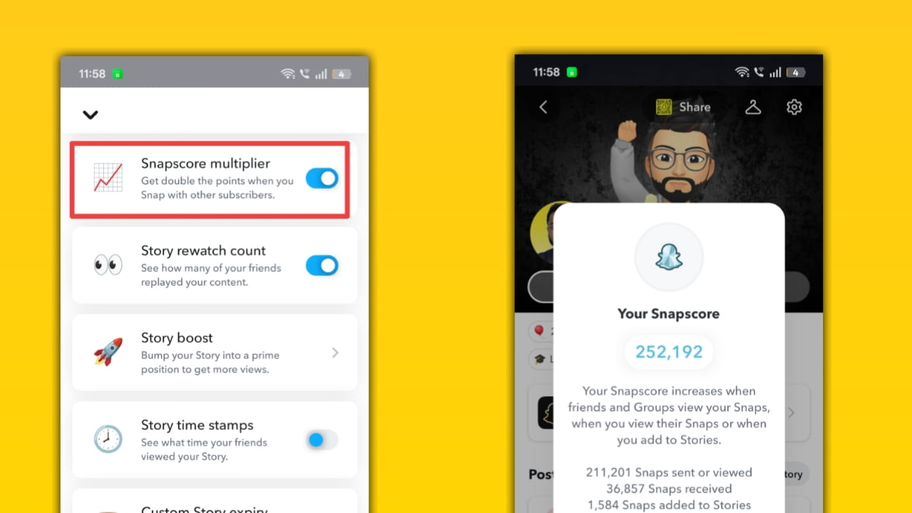 snapchat Snapscore multiplier