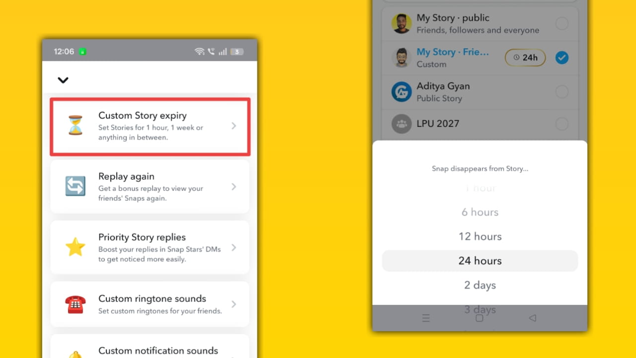 Custom Story Expiry