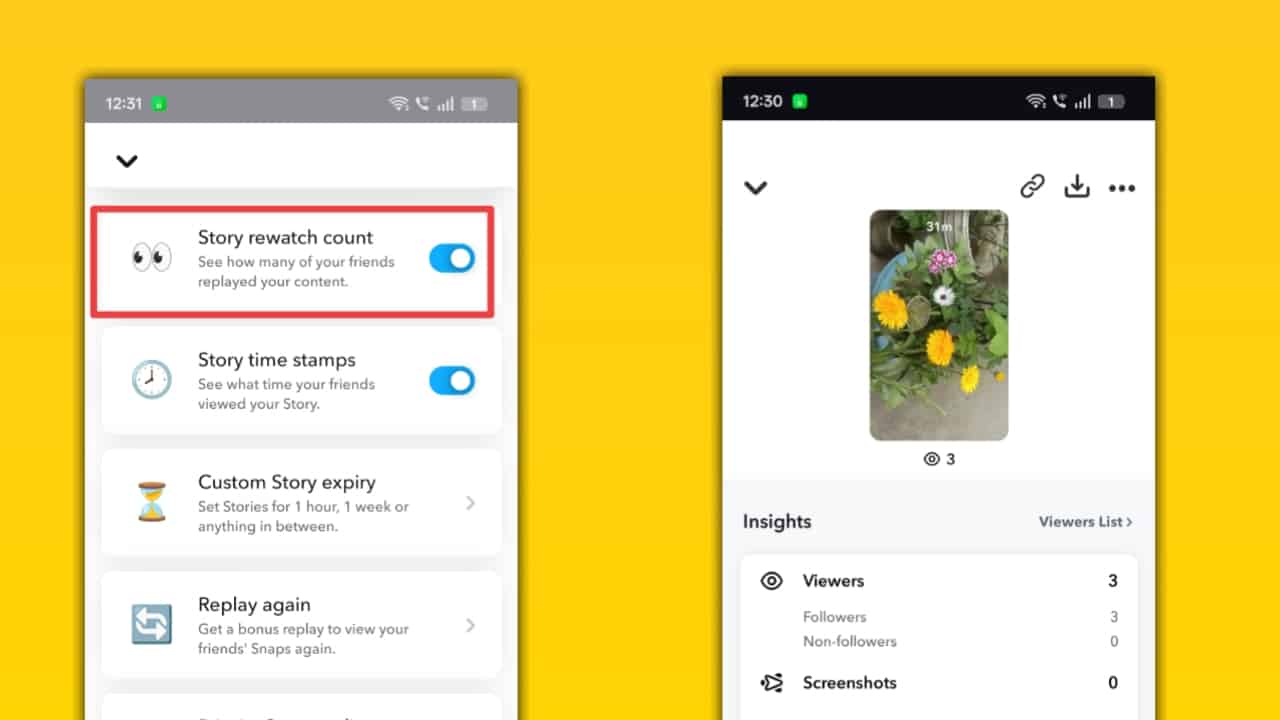 Story Re-watch count (Rewatch Indicator)