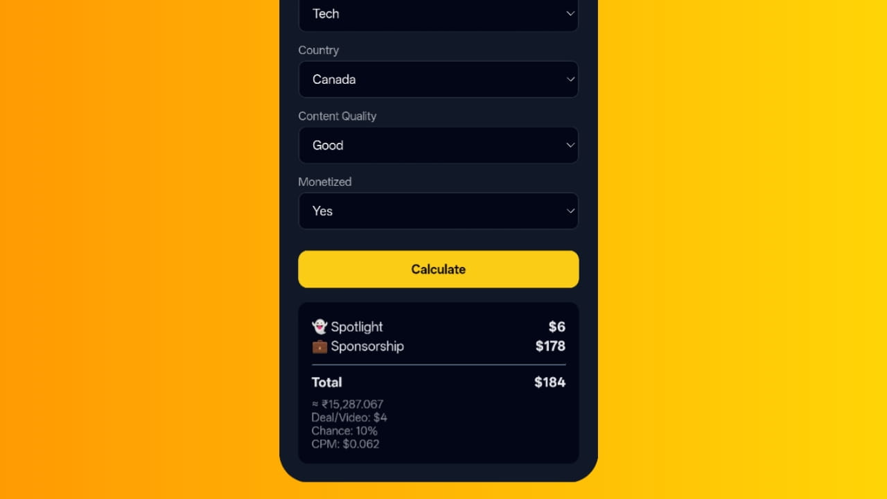 How Snapchat Earning calculator tool work?
