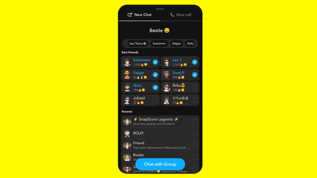How to create Snapchat Groups
