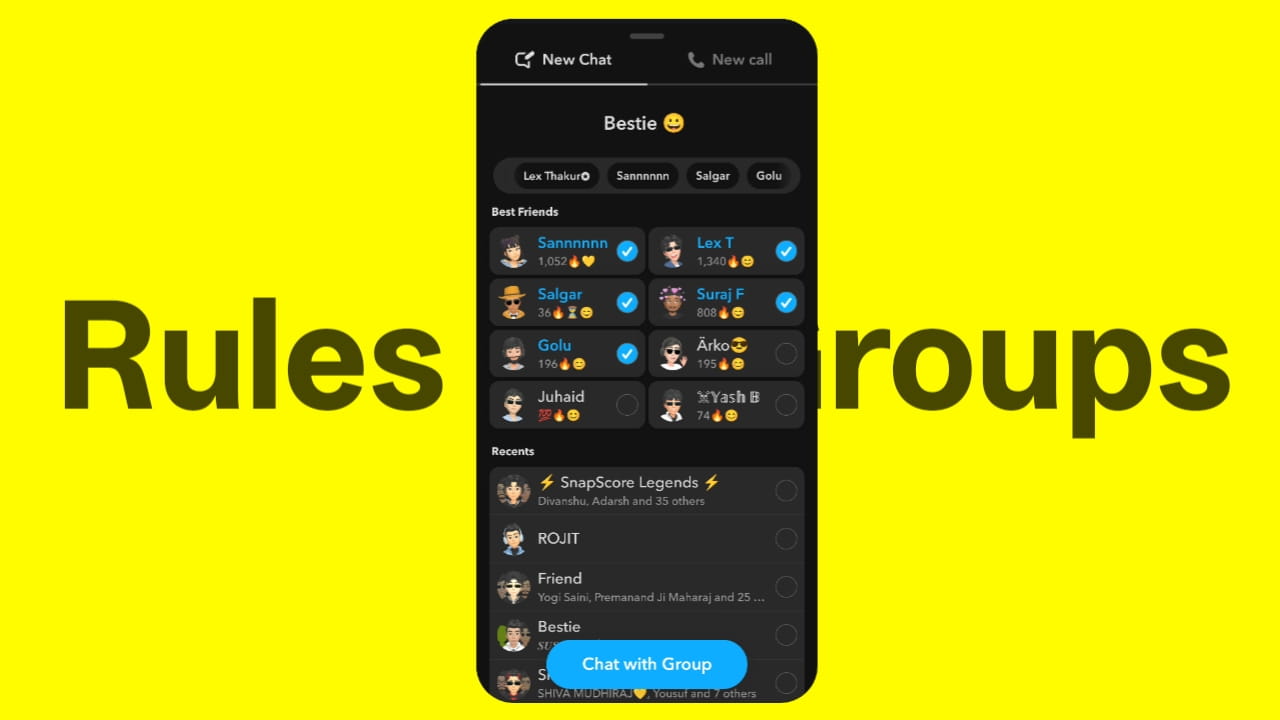 Rules for Snapchat Group Members