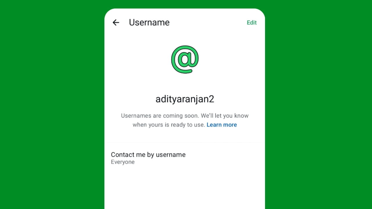 What is WhatsApp Username Update